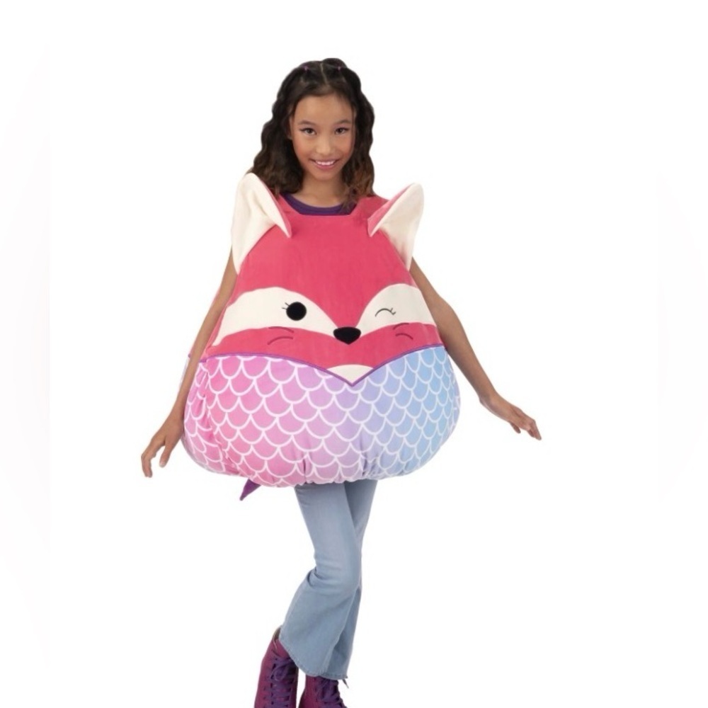 NWT Original Squishmallows FIFI mermaid costume Pink and White Fox